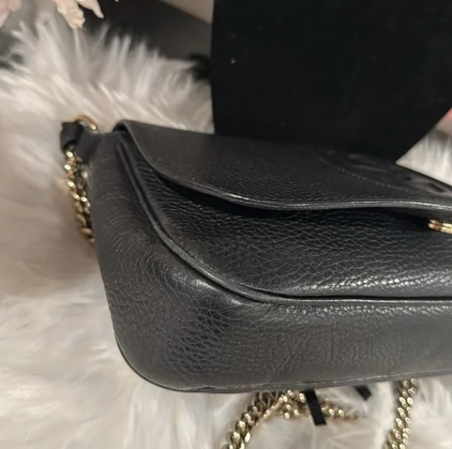 Gucci Soho Disco Long Flap Black Leather Crossbody Bag