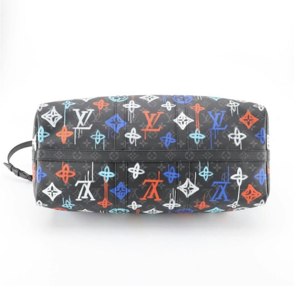Louis Vuitton Keepall Bandouliere 50 Graffiti Monogram Duffle Bag
